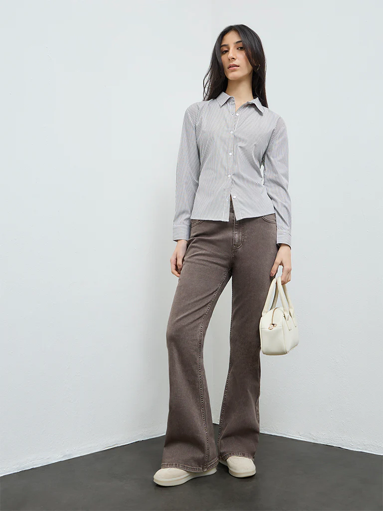 Nuon White Striped Shirt - Image 2