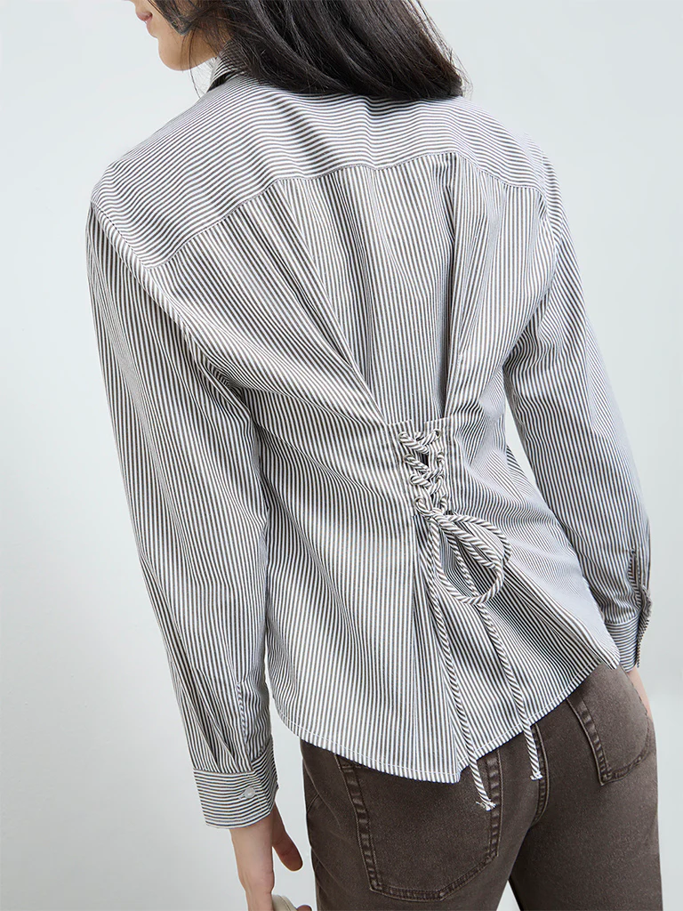 Nuon White Striped Shirt - Image 3