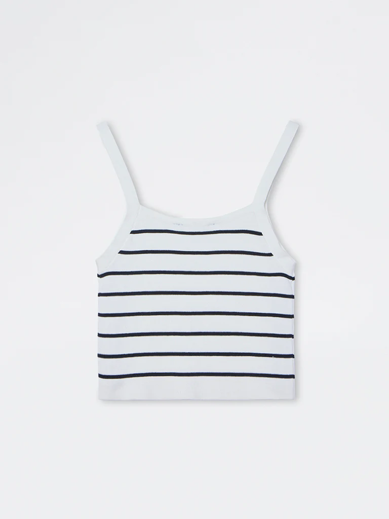 Nuon White Striped Top - Image 3