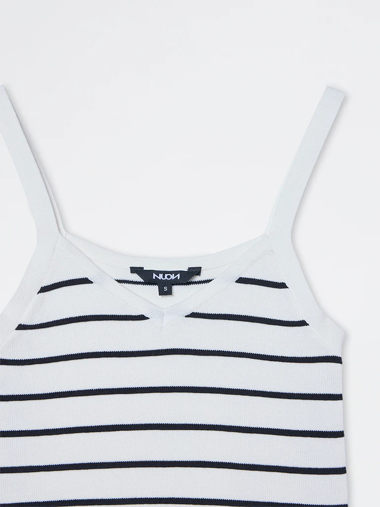 Nuon White Striped Top - Image 4