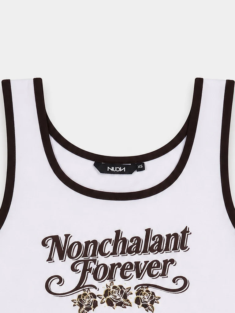 Nuon White Text Printed Cotton-Blend Top - Image 7