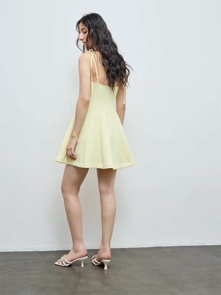 Nuon Yellow A-Line Dress - Image 4