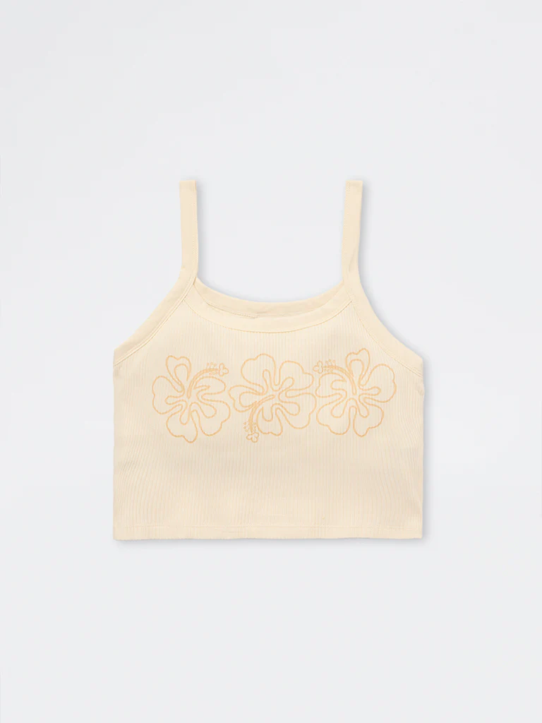 Nuon Yellow Floral Design Cotton Crop Top - Image 5
