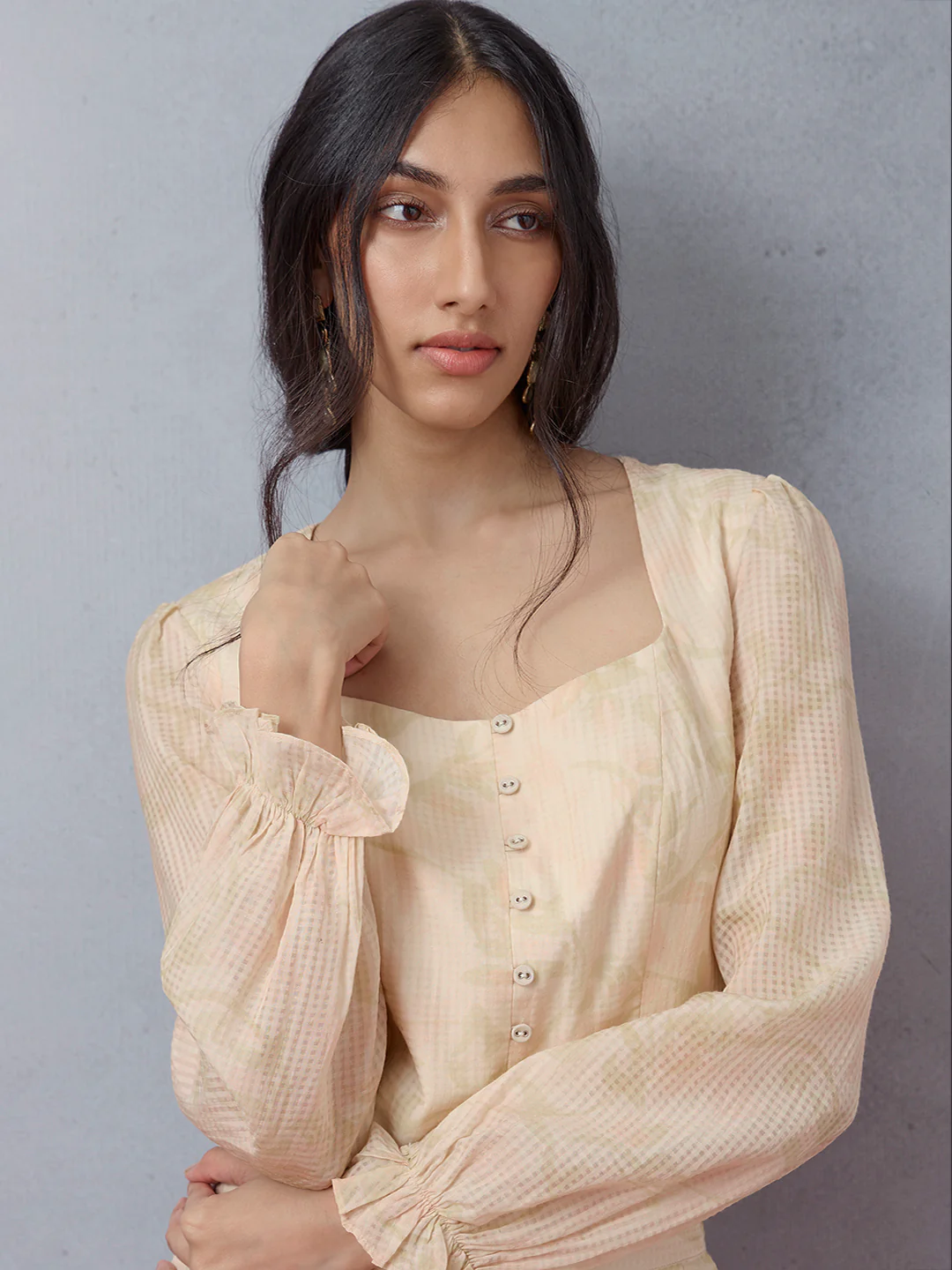 Printed Co-ord Set - Beige - Image 3