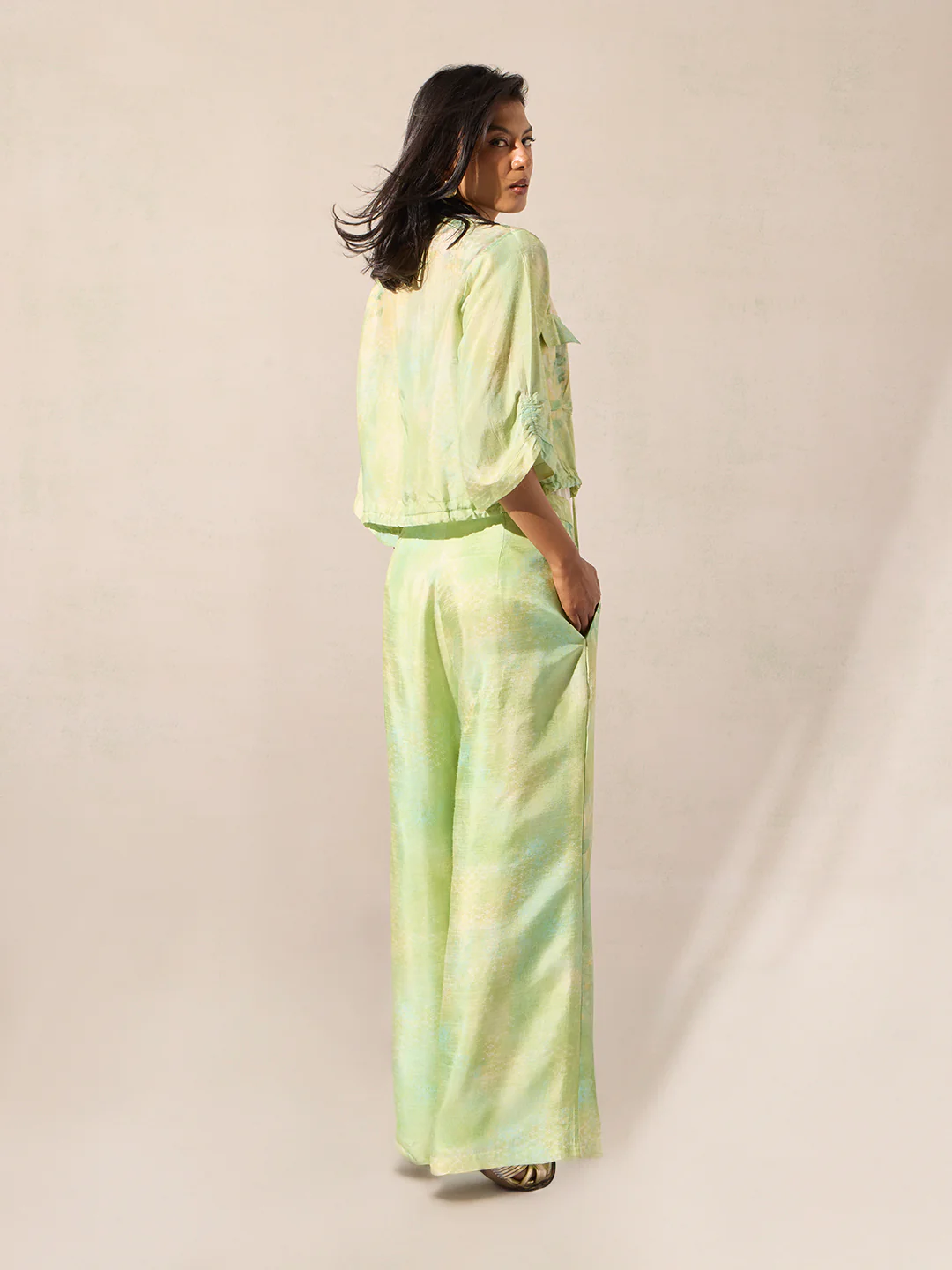 Printed Co-ord Set - Green - Image 5