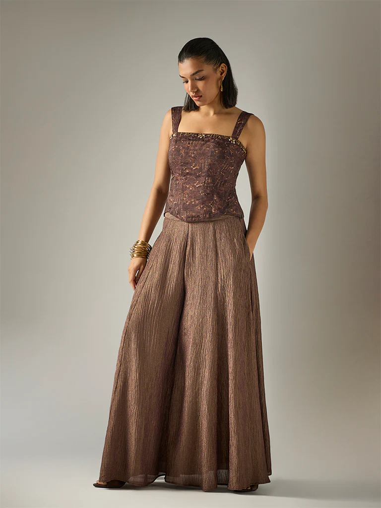 Printed Corset Top β Brown - Image 2
