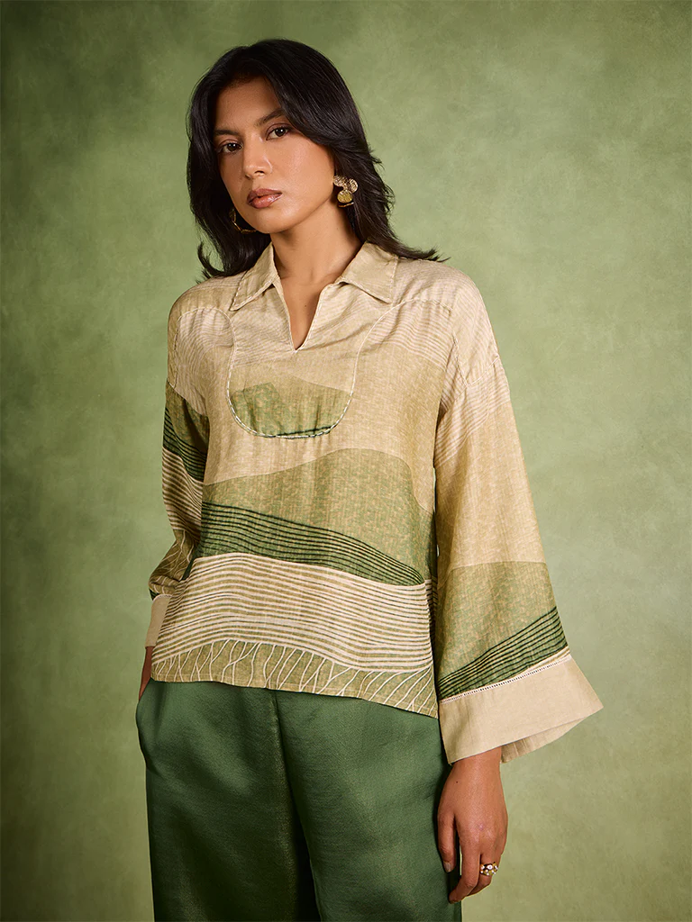Printed Top β Green