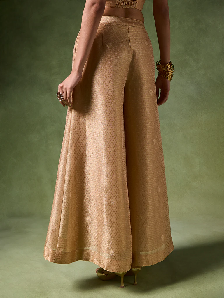 Printed Wide-Leg Palazzo β Gold - Image 4