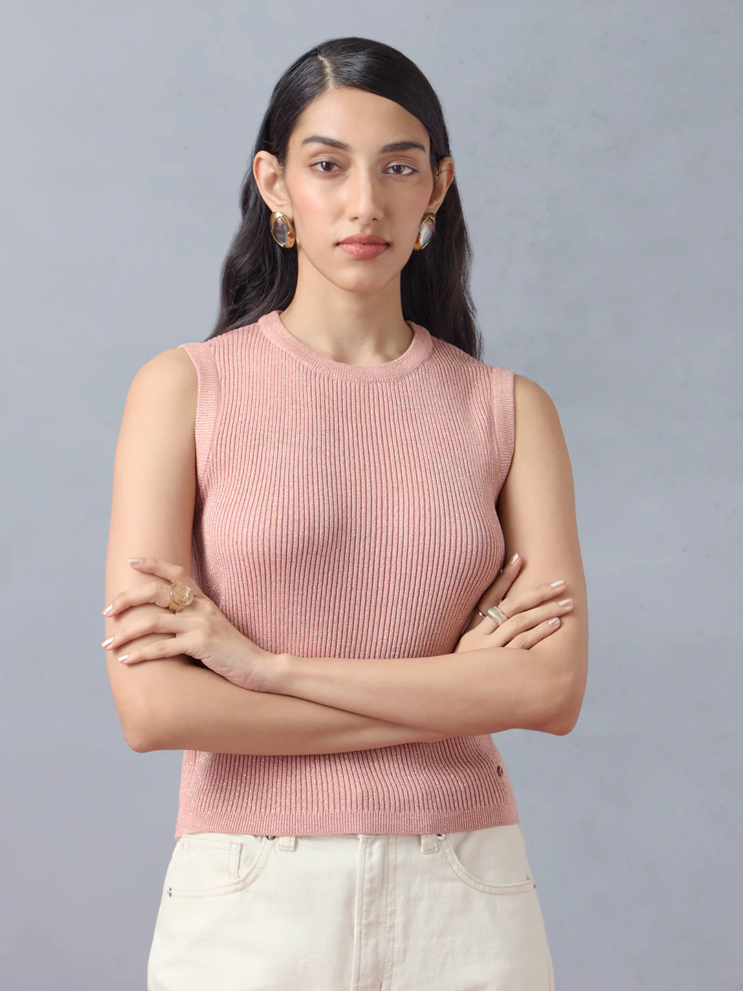 Ribbed Top - Pink - Image 2
