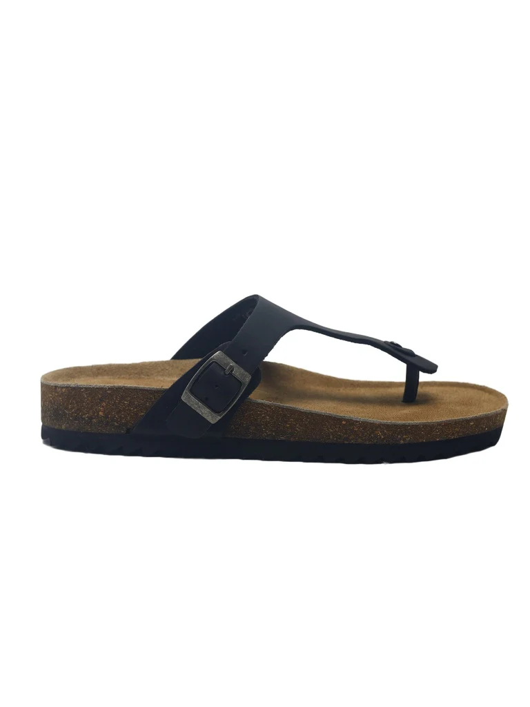 SOLEPLAY Black Buckle-Detailed Thong Strap Sandals - Image 2