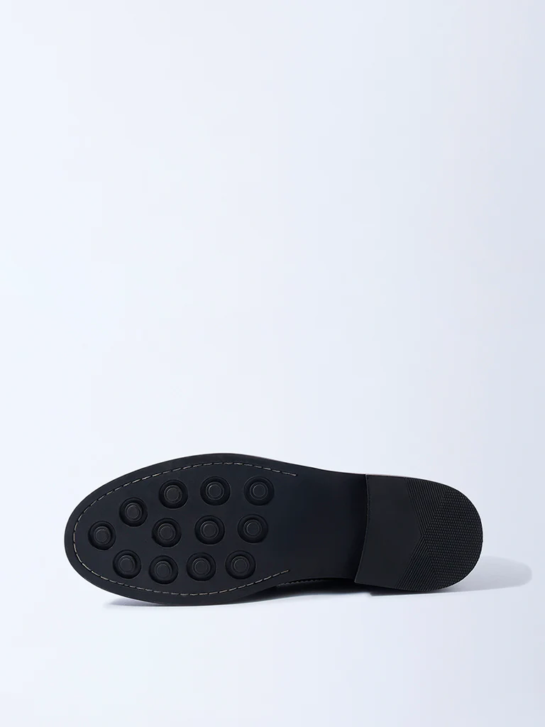 SOLEPLAY Black Perforated Brogues Leather Shoes - Image 4