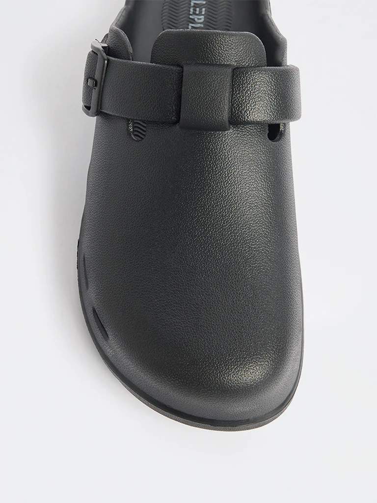 SOLEPLAY Black Perforated Clog Sandals - Image 3