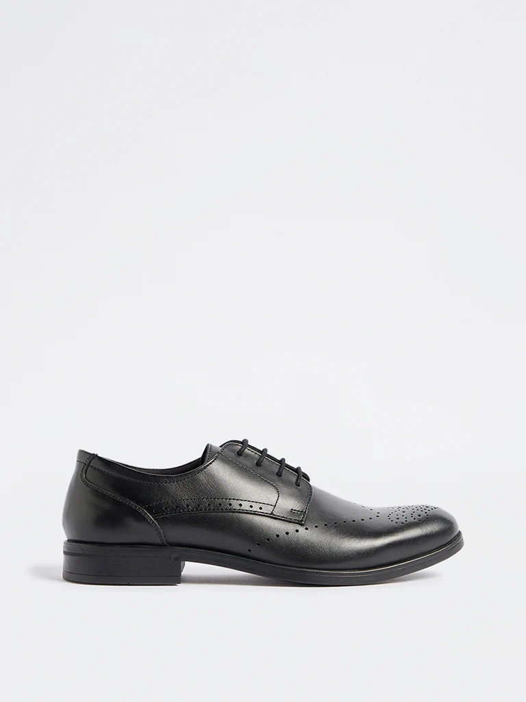 SOLEPLAY Black Perforated Dennis Shoes