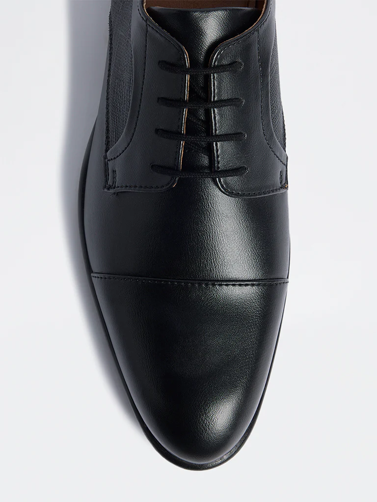 SOLEPLAY Black Textured Derby Shoes - Image 4