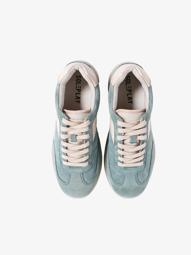 SOLEPLAY Blue Suede Textured Sneakers - Image 2