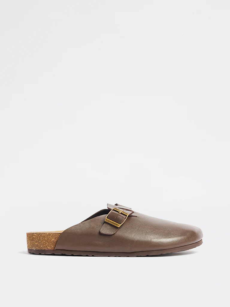 SOLEPLAY Brown Buckle Clog Sandals - Image 2