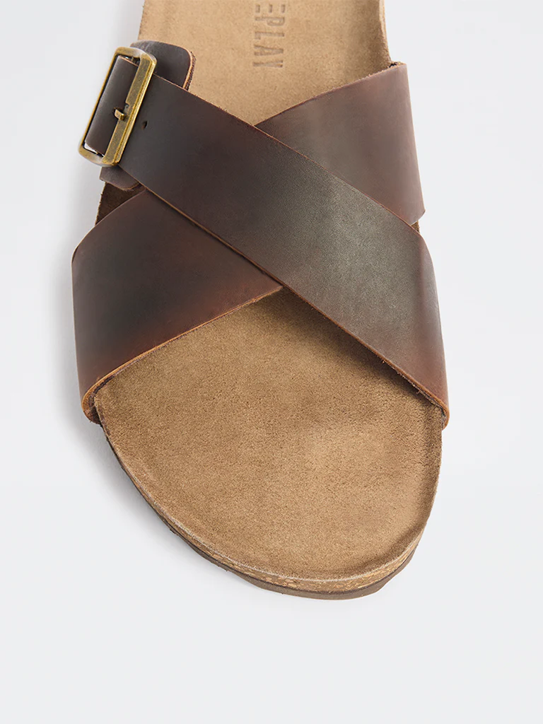 SOLEPLAY Brown Buckle Detailed Sandals - Image 3