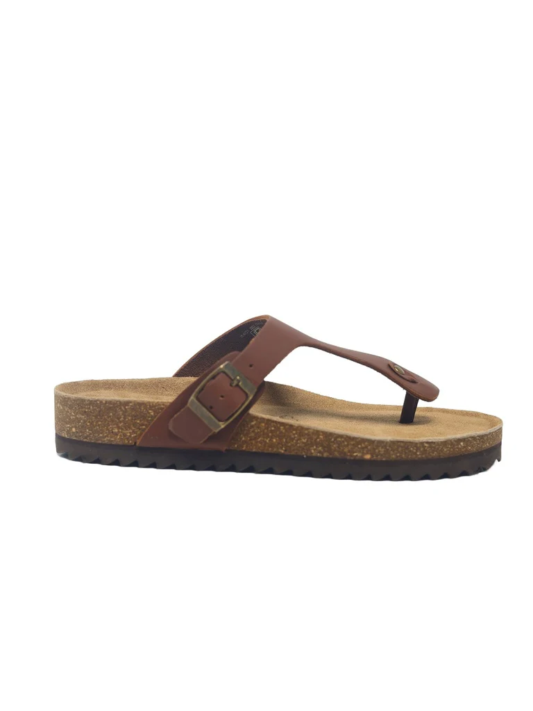 SOLEPLAY Brown Buckle-Detailed Thong Strap Sandals - Image 2
