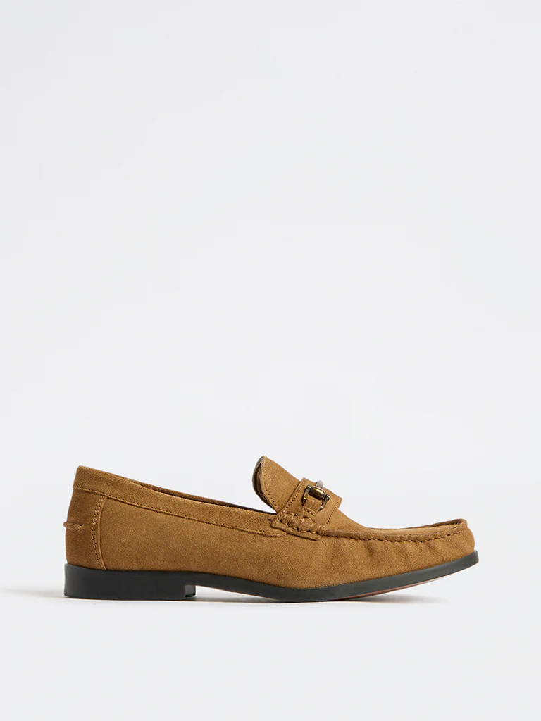SOLEPLAY Brown Horsebit Suede Loafers