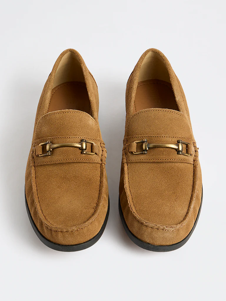 SOLEPLAY Brown Horsebit Suede Loafers - Image 2