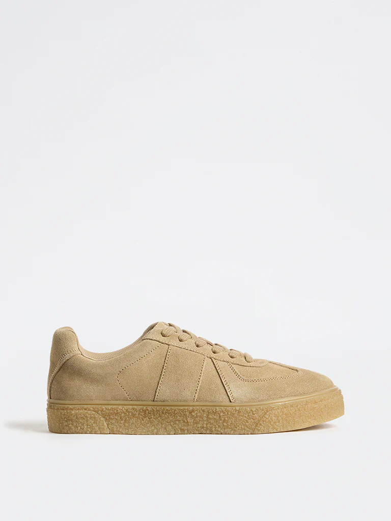 SOLEPLAY Brown Suede Lace-Up Sneakers - Image 2