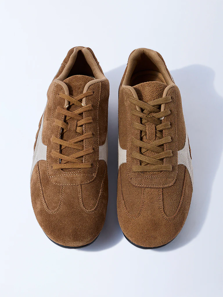 SOLEPLAY Brown Suede Leather Sneakers - Image 3