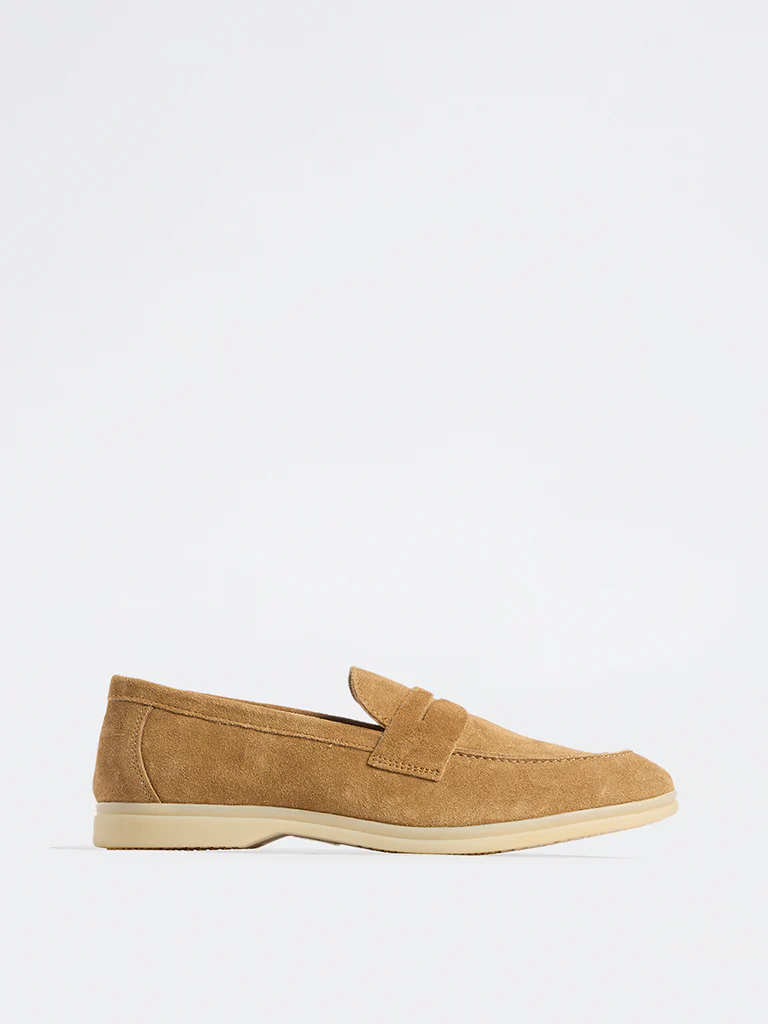 SOLEPLAY Brown Suede Penny Loafers - Image 2