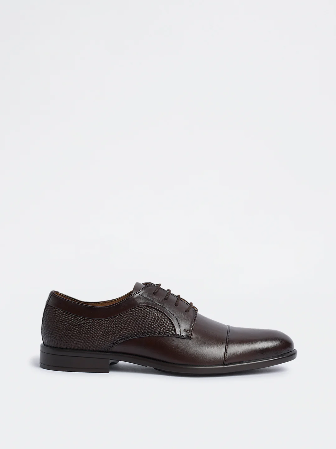 SOLEPLAY Brown Textured Derby Shoes