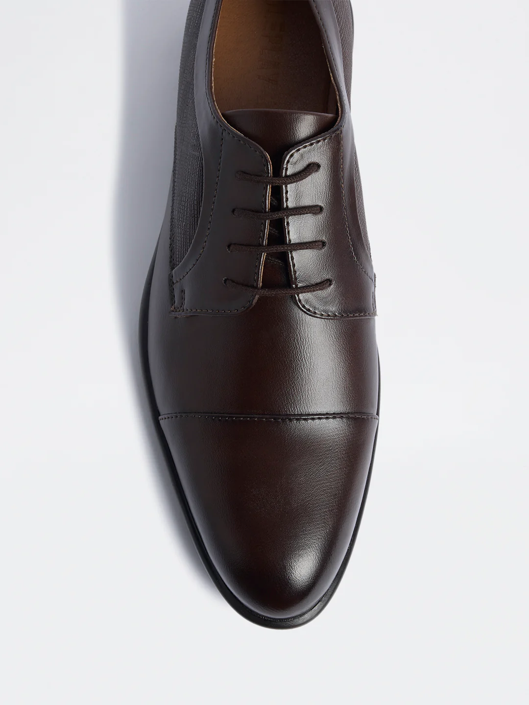 SOLEPLAY Brown Textured Derby Shoes - Image 3