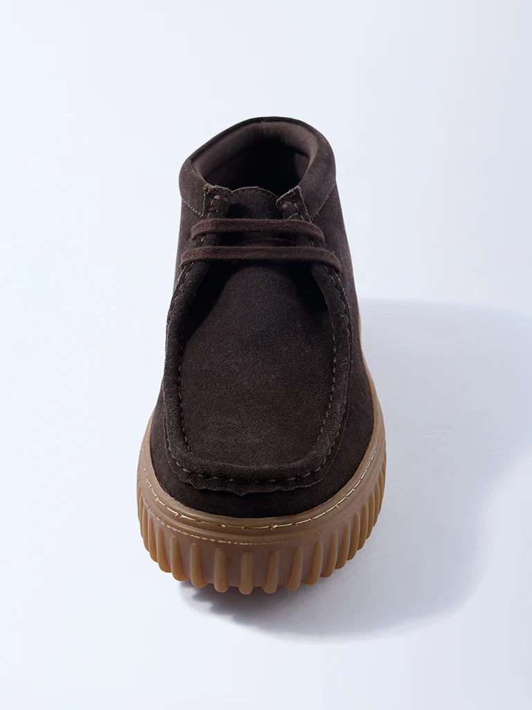 SOLEPLAY Dark Brown Lace-Up Suede Leather Shoes - Image 3