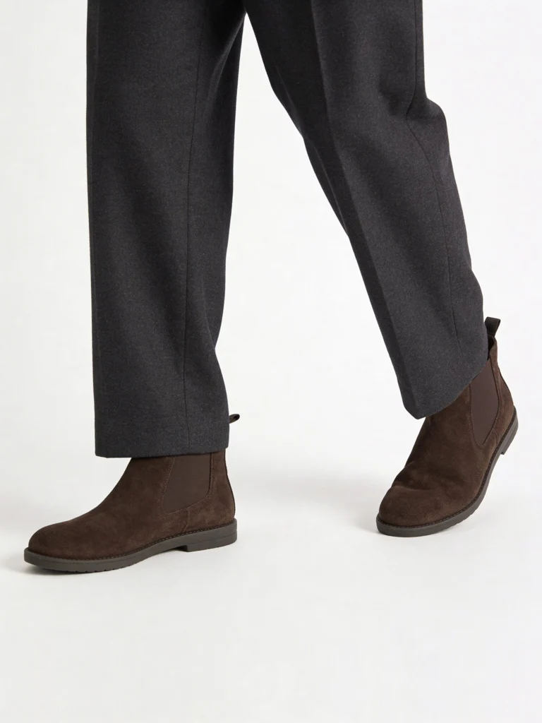 SOLEPLAY Dark Brown Suede Chelsea Boots