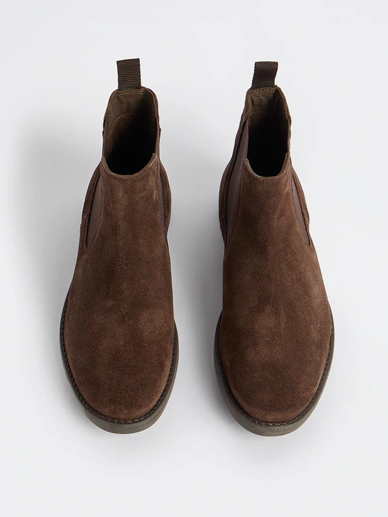 SOLEPLAY Dark Brown Suede Chelsea Boots - Image 3