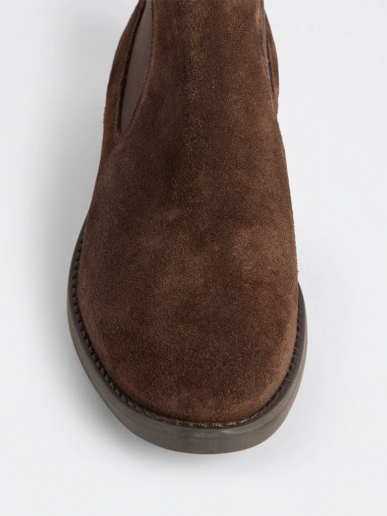 SOLEPLAY Dark Brown Suede Chelsea Boots - Image 4