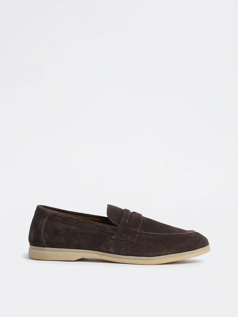 SOLEPLAY Dark Brown Suede Loafers
