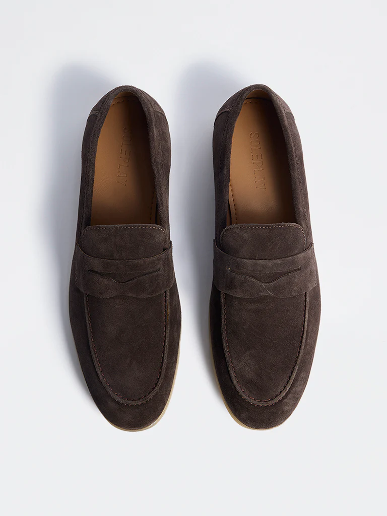 SOLEPLAY Dark Brown Suede Loafers - Image 2