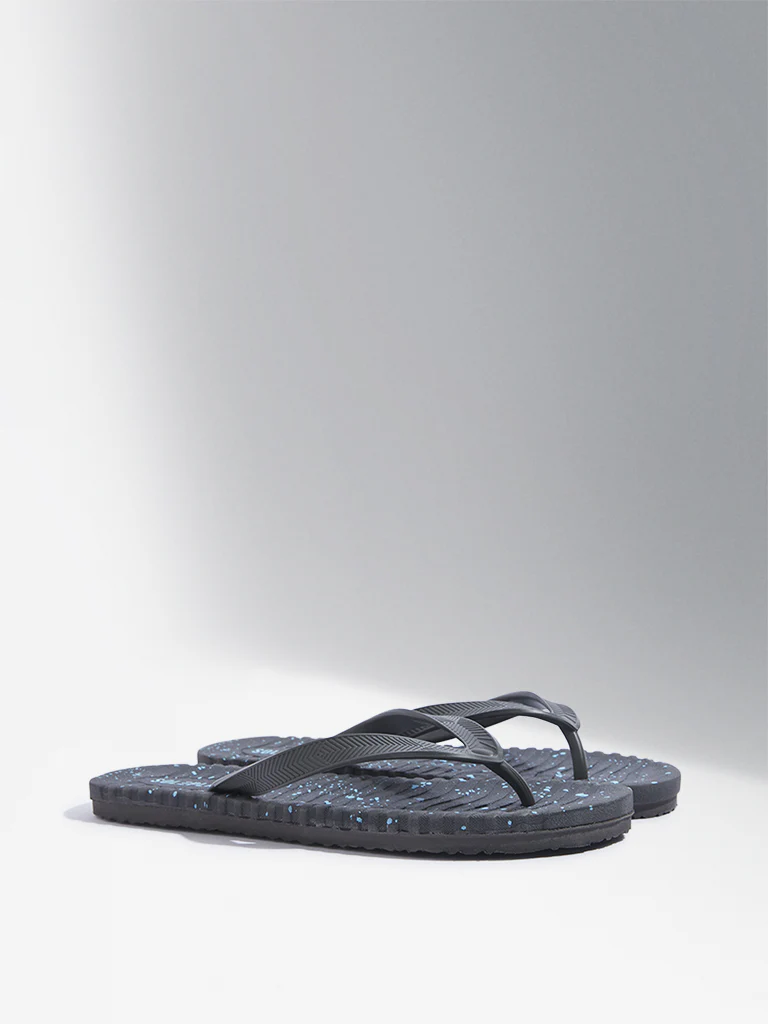 SOLEPLAY Dark Grey Speckle Textured Flip-Flop - Image 2