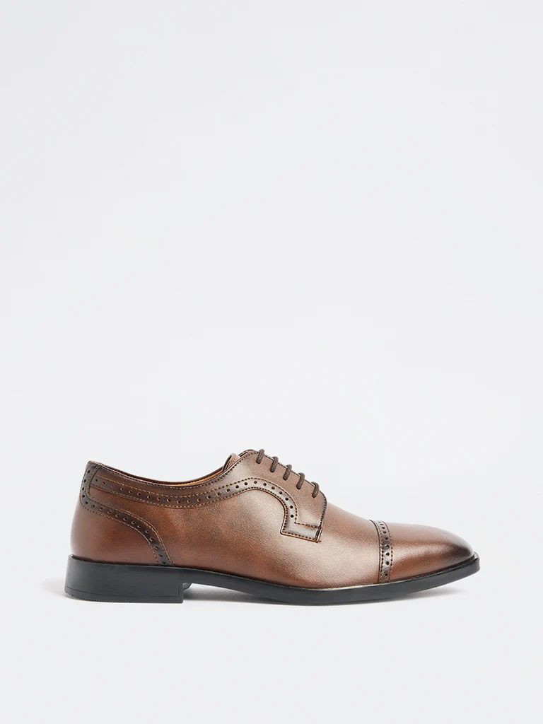 SOLEPLAY Dark Tan Oxford Shoes - Image 2