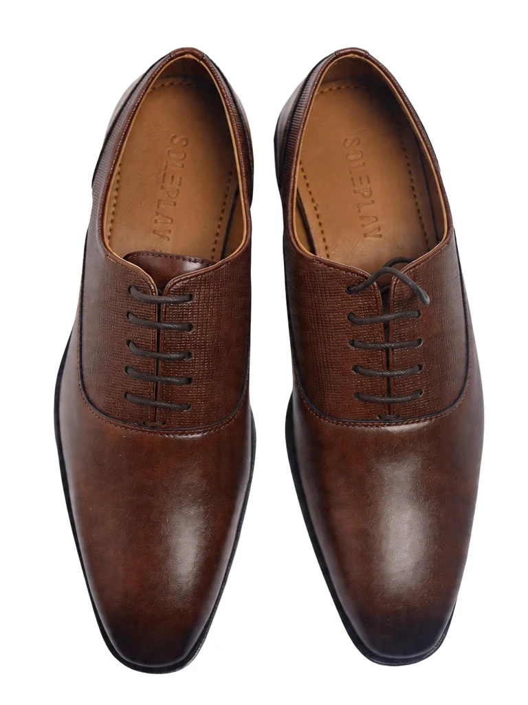 SOLEPLAY Dark Tan Oxford Shoes - Image 3