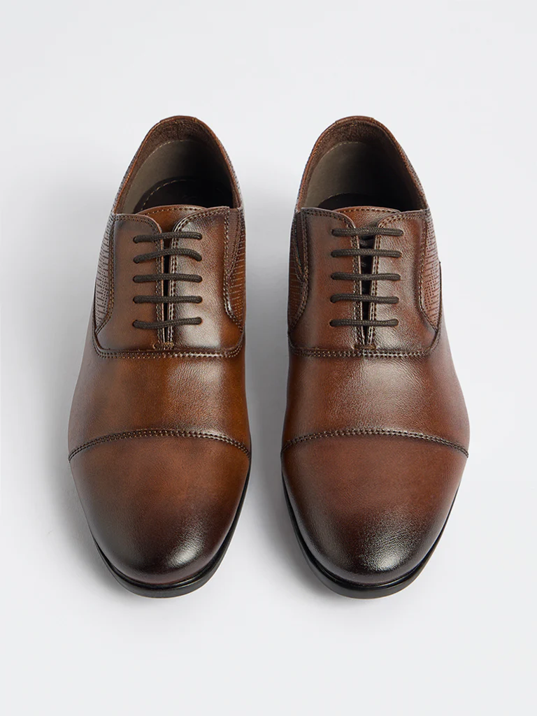 SOLEPLAY Dark Tan Oxford Shoes - Image 2
