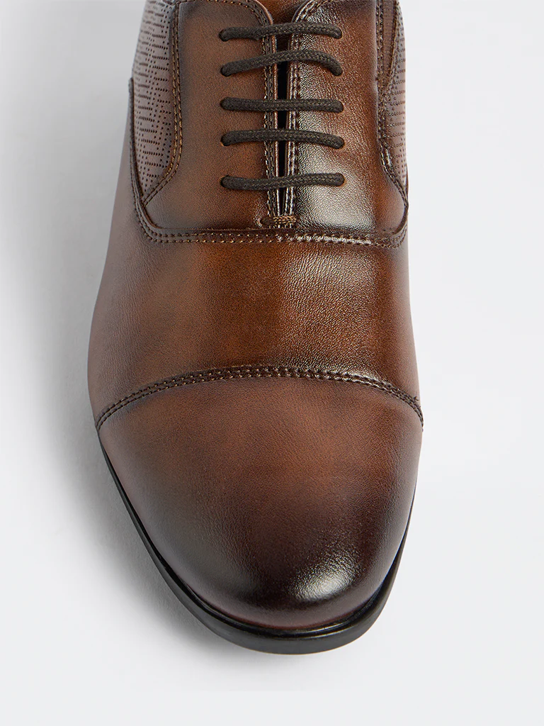 SOLEPLAY Dark Tan Oxford Shoes - Image 3