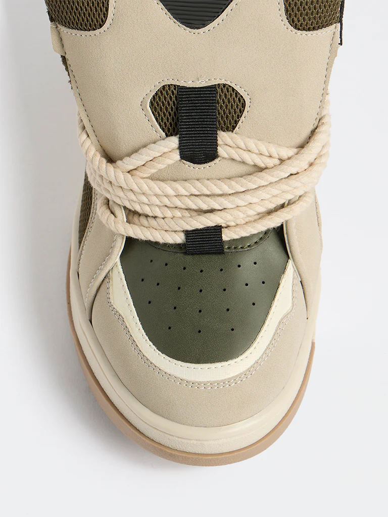 SOLEPLAY Grey Colour-Blocked Chunky Sneakers - Image 4