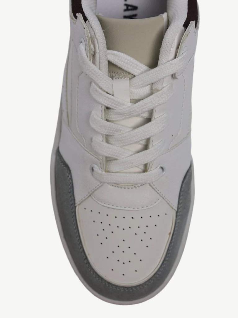 SOLEPLAY Grey Perforated Lace-Up Sneakers - Image 4