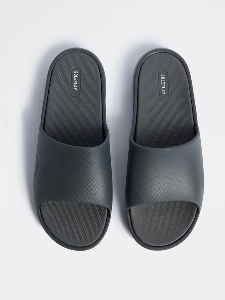 SOLEPLAY Grey Pool Slides - Image 2