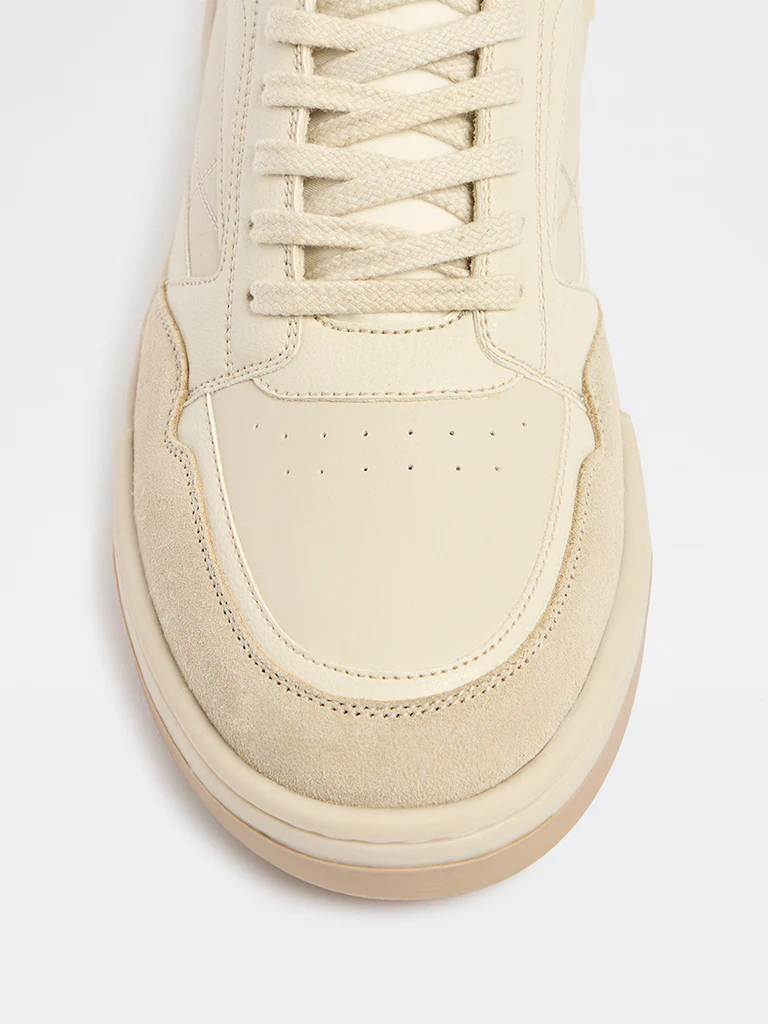 SOLEPLAY Light Beige High-Top Sneakers - Image 3