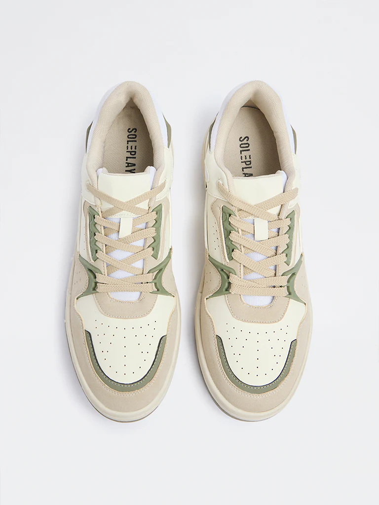 SOLEPLAY Multicolour Perforated Lace-Up Sneakers - Image 3