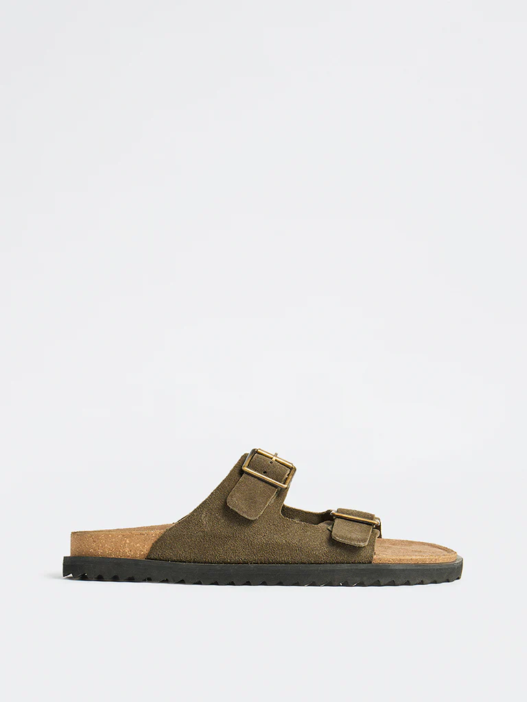 SOLEPLAY Olive Buckle Detailed Suede Sandals - Image 2