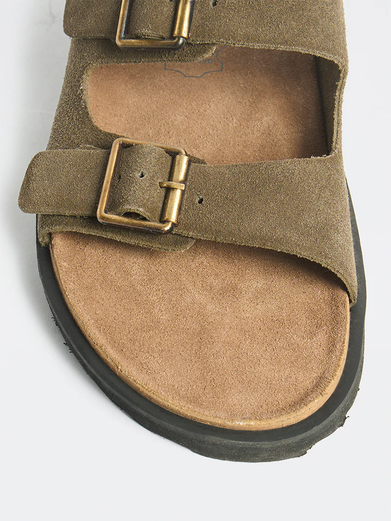 SOLEPLAY Olive Buckle Detailed Suede Sandals - Image 4