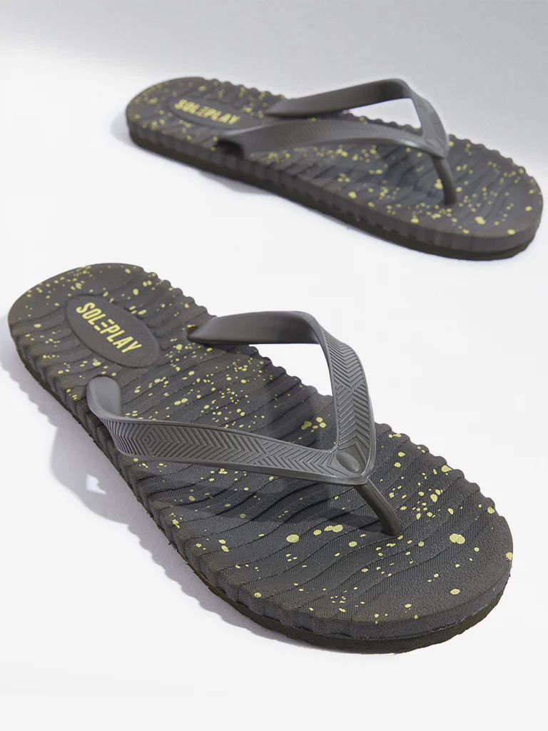 SOLEPLAY Olive Speckle Textured Flip-Flop - Image 3