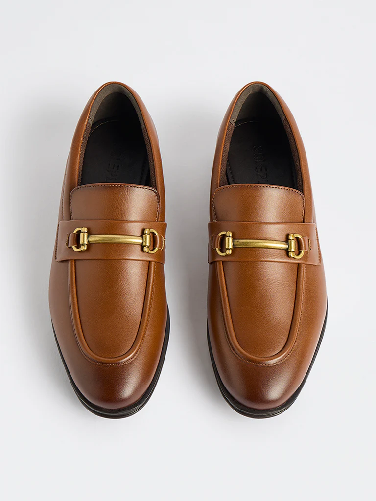 SOLEPLAY Tan Horsebit Loafers - Image 3
