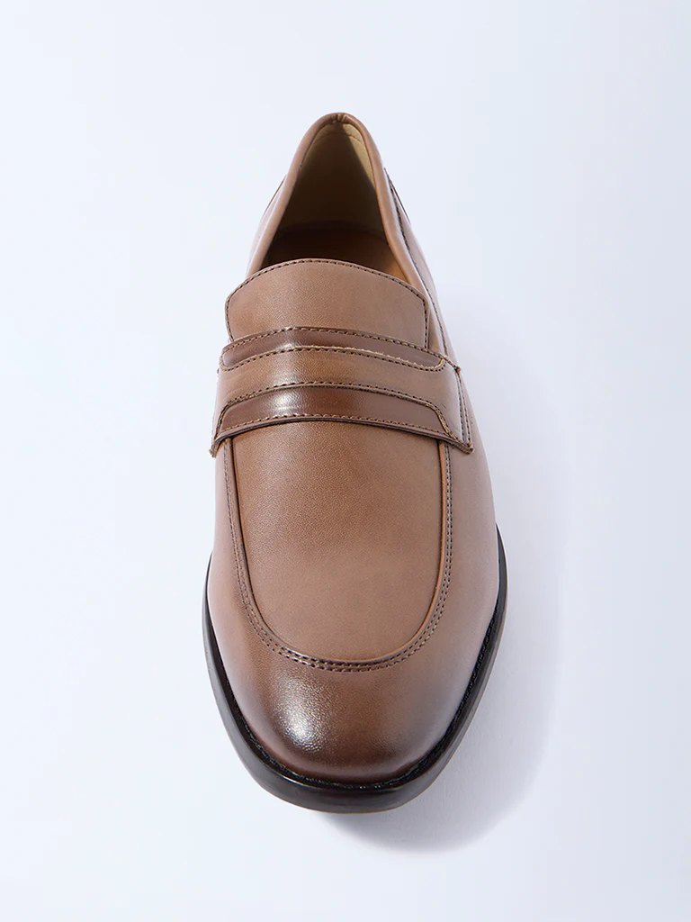 SOLEPLAY Tan Penny Loafers - Image 3
